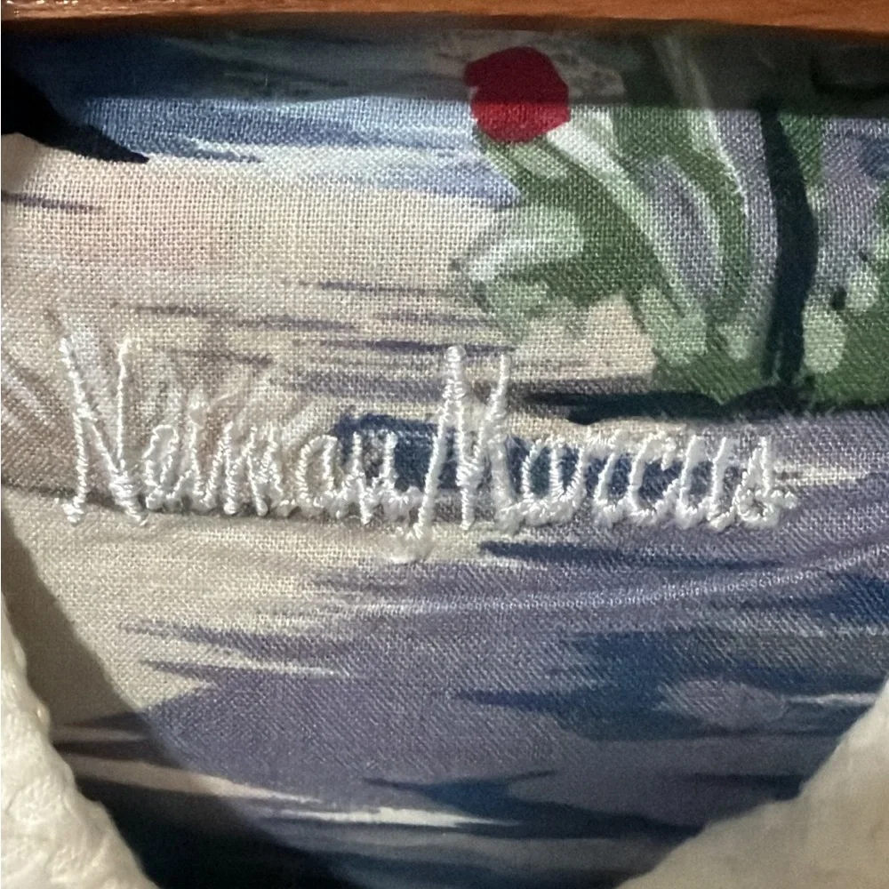 Vintage Neiman Marcus Cowboy Western Scenic Print Shirt - Picture 6 of 8